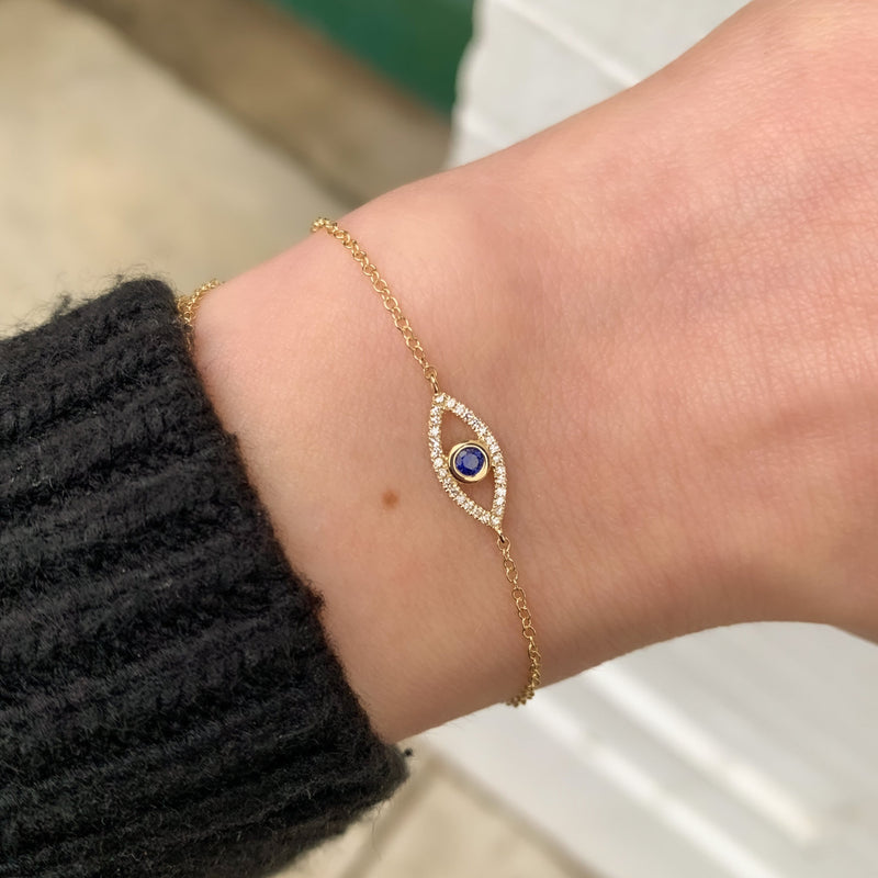 Diamond Evil Eye Bracelet