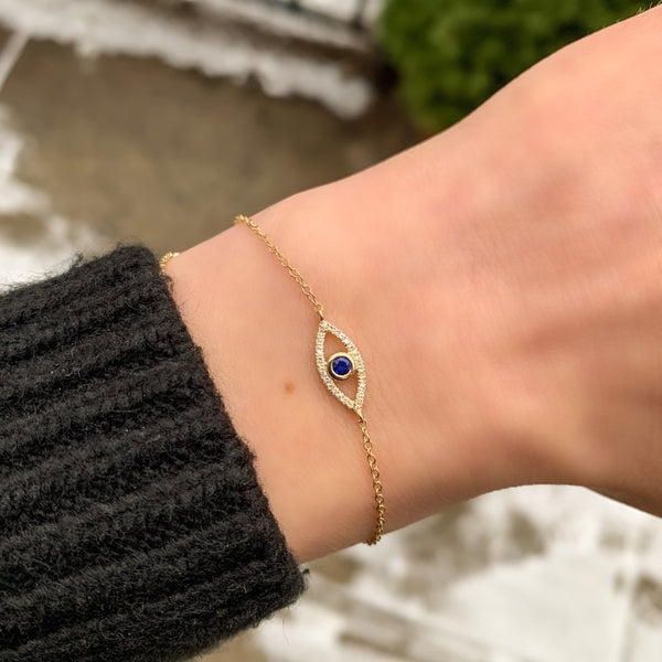 Diamond Evil Eye Bracelet