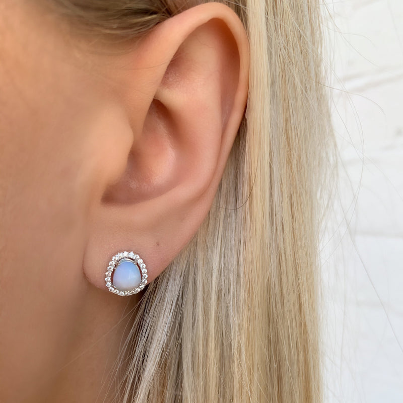 Free Form Opal Stud Earrings