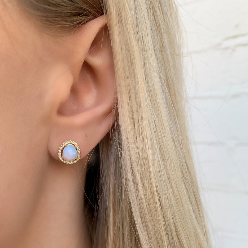 Free Form Opal Stud Earrings