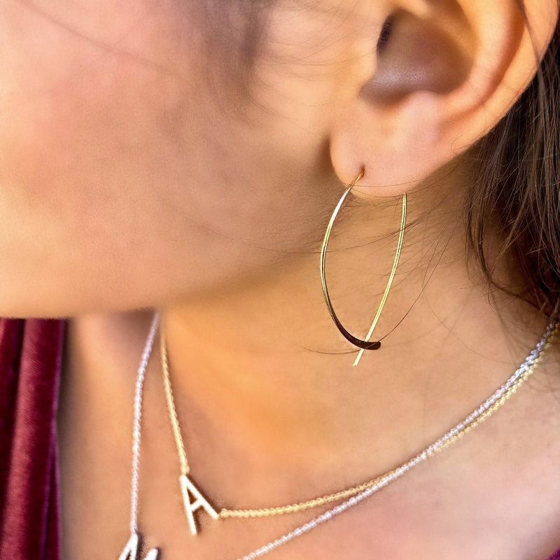 Threader Hoop Earrings
