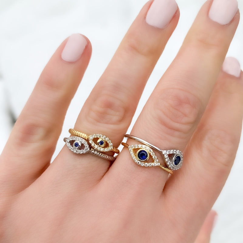 Dainty Evil Eye Ring