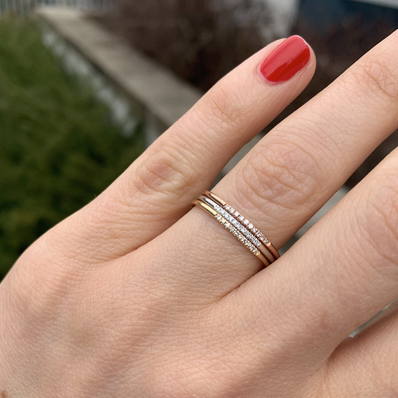 Thin Diamond & Gold Ring