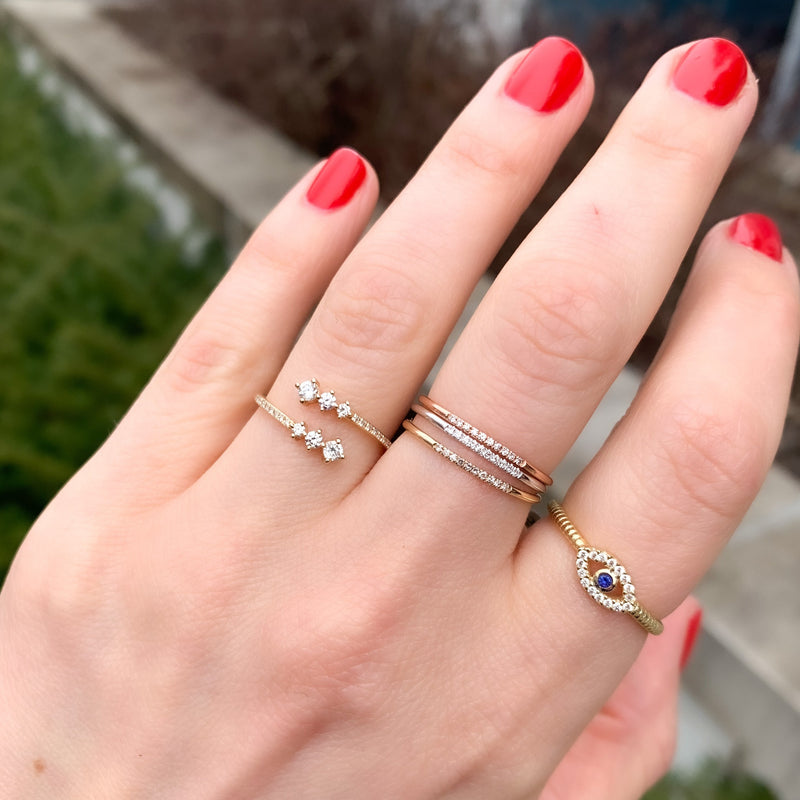 Thin Diamond & Gold Ring