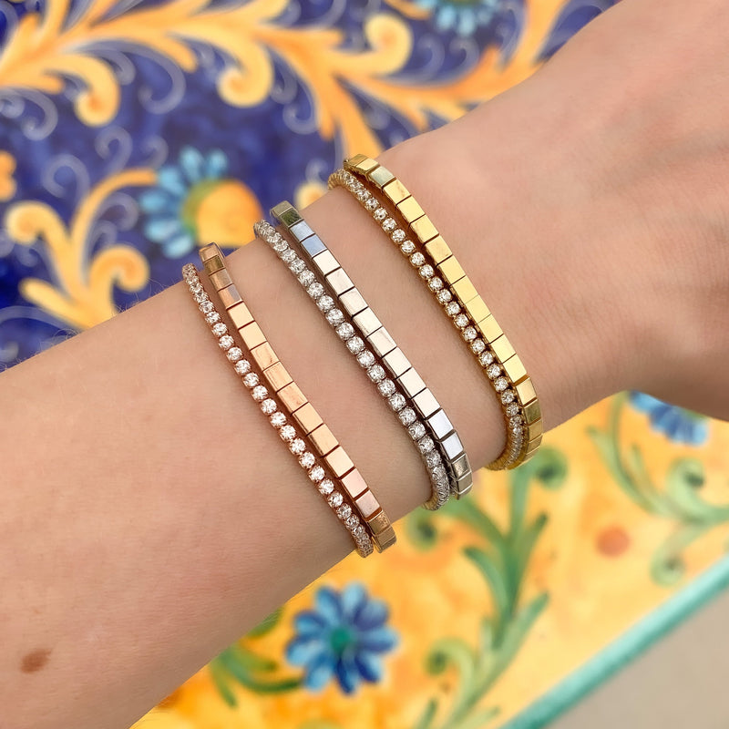 Thin Cz Tennis Bracelet