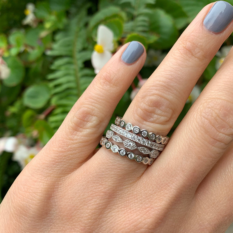 Silver Geometric Ring