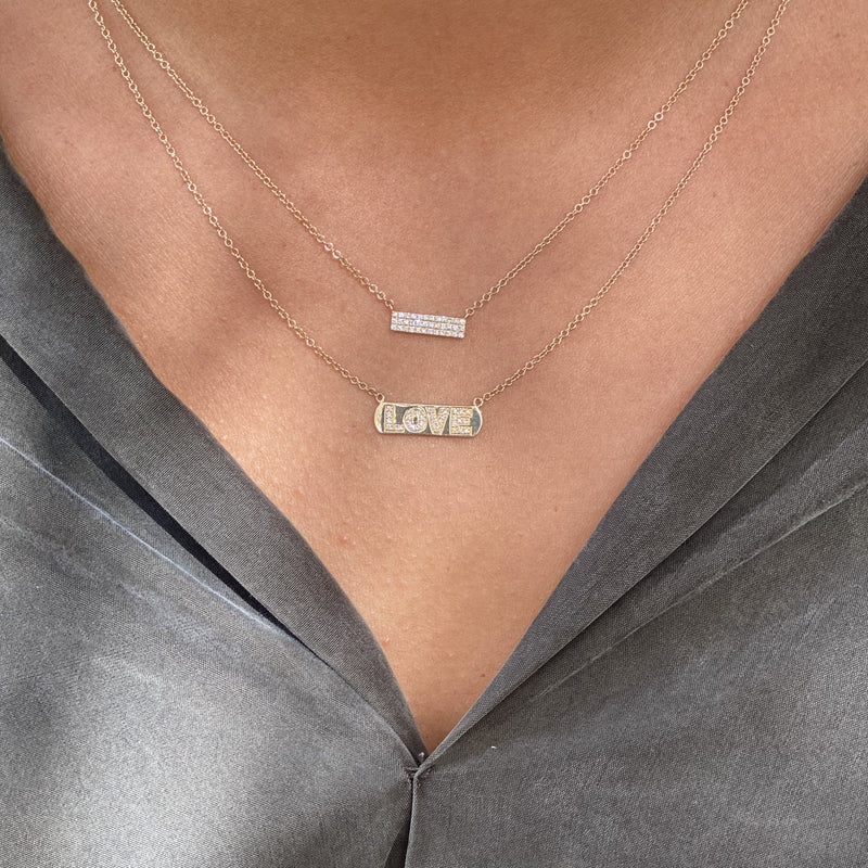 Diamond Petite Bar Necklace
