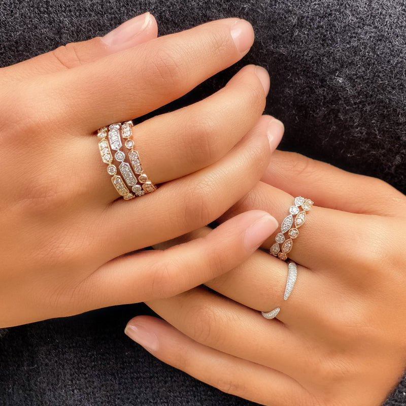 Diamond Art Deco White Gold Ring