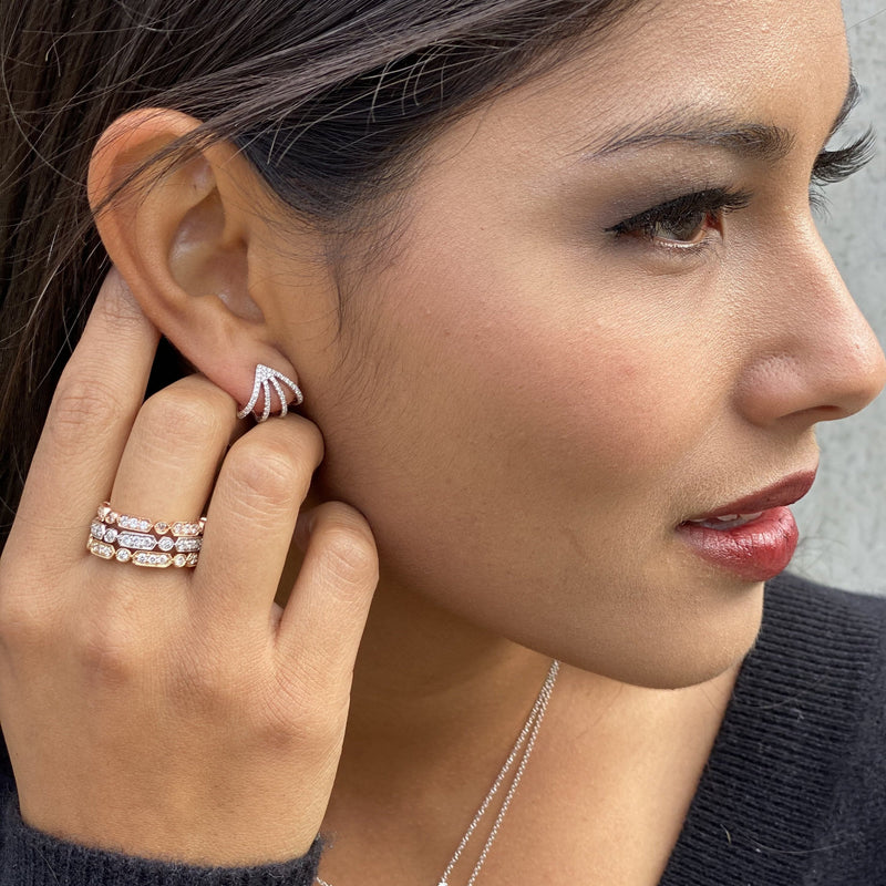 Diamond Art Deco Rose Gold Ring