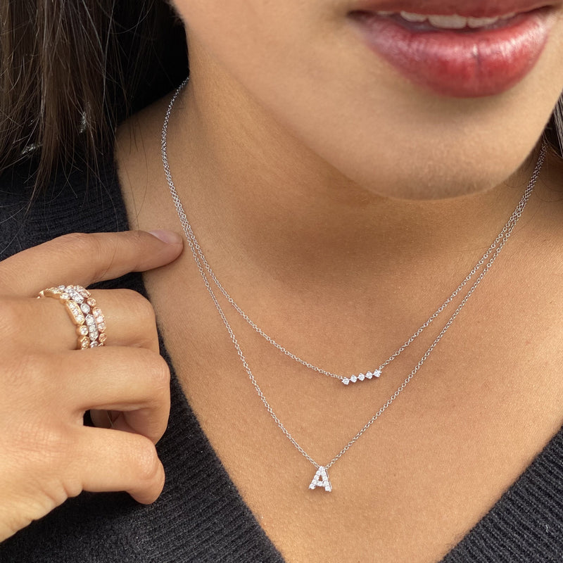 Mini Diamond Bar Necklace