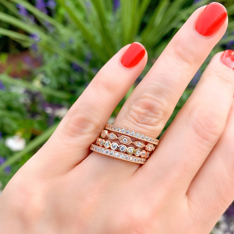 Rose Pave Ring