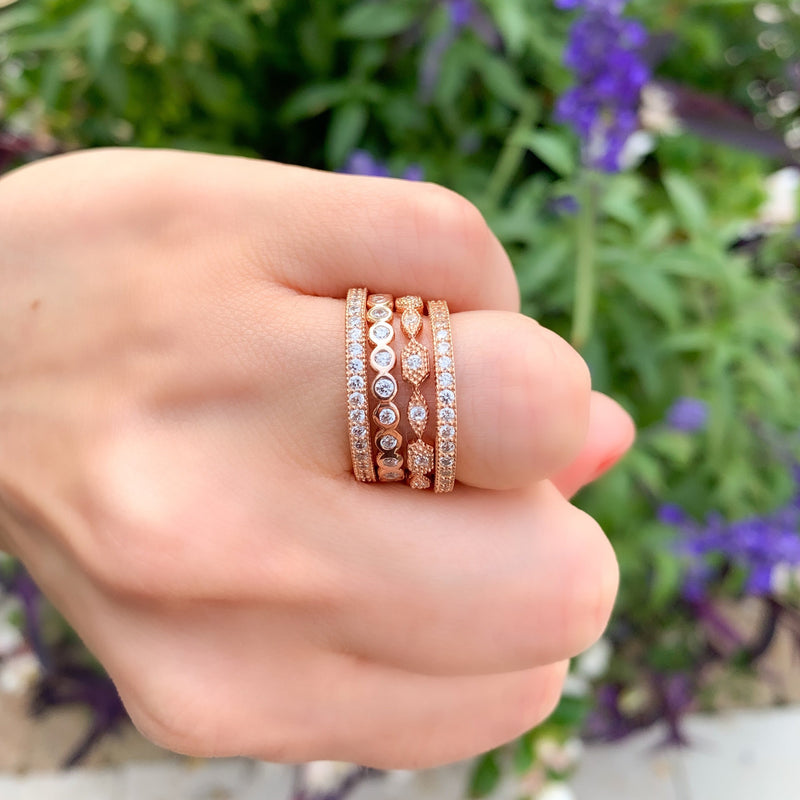 Rose Pave Ring