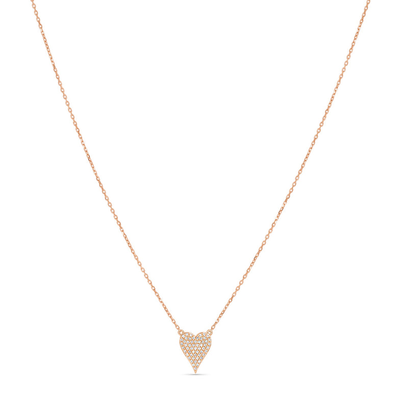 Diamond Pointed Heart Necklace