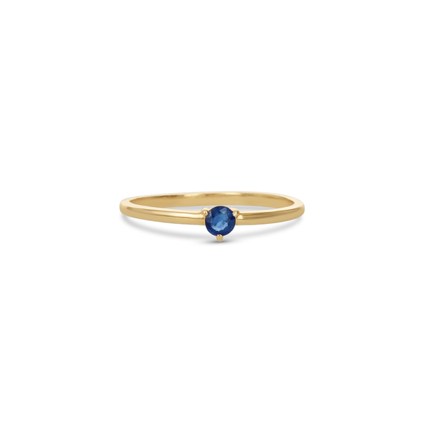 Dainty Sapphire Solitaire Ring