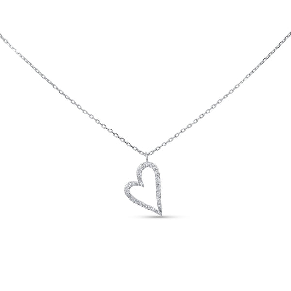 Diamond Open Heart Necklace