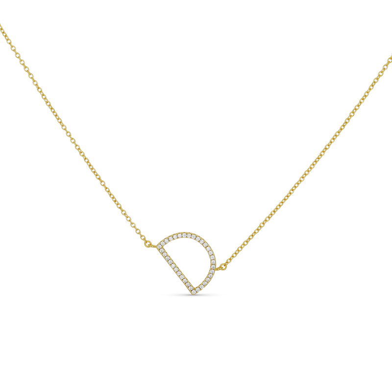 Cz Letter D Necklace