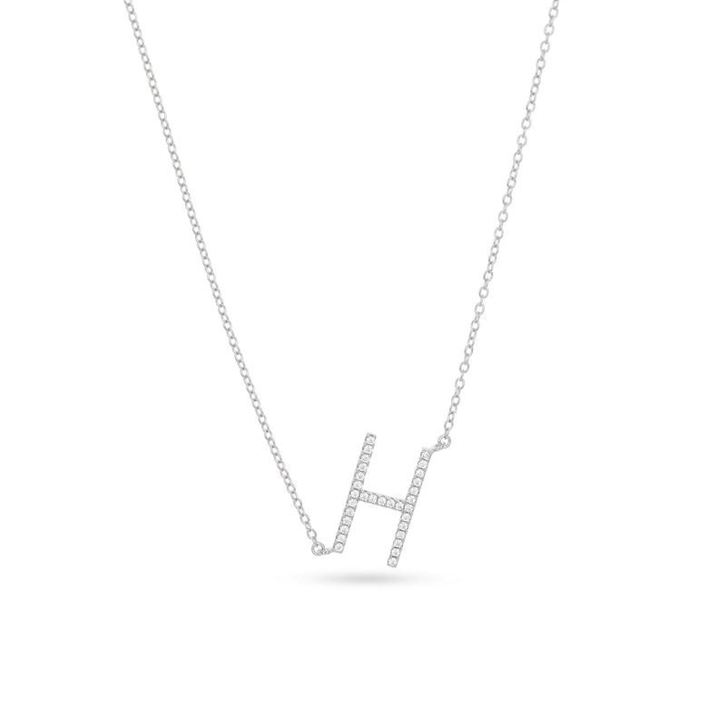 Cz Letter H Necklace