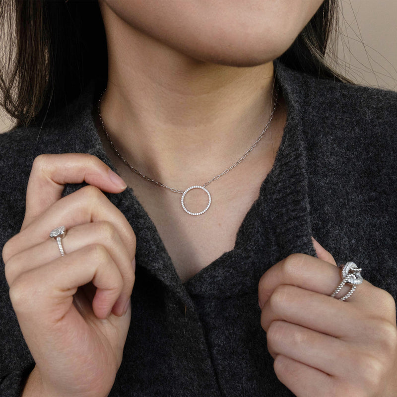 Paperclip Circle Necklace