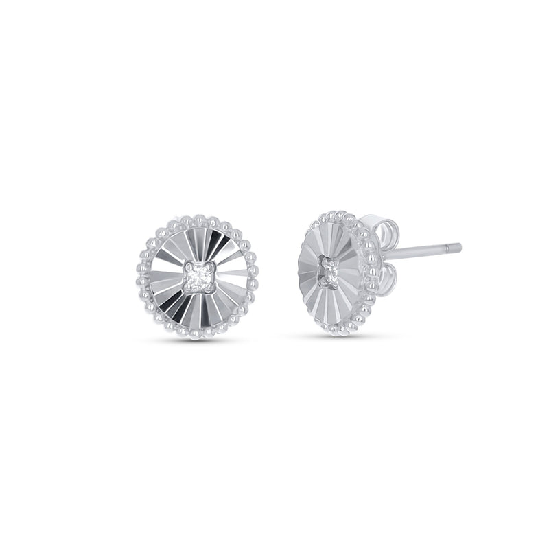 Diamond Cut Disc Studs