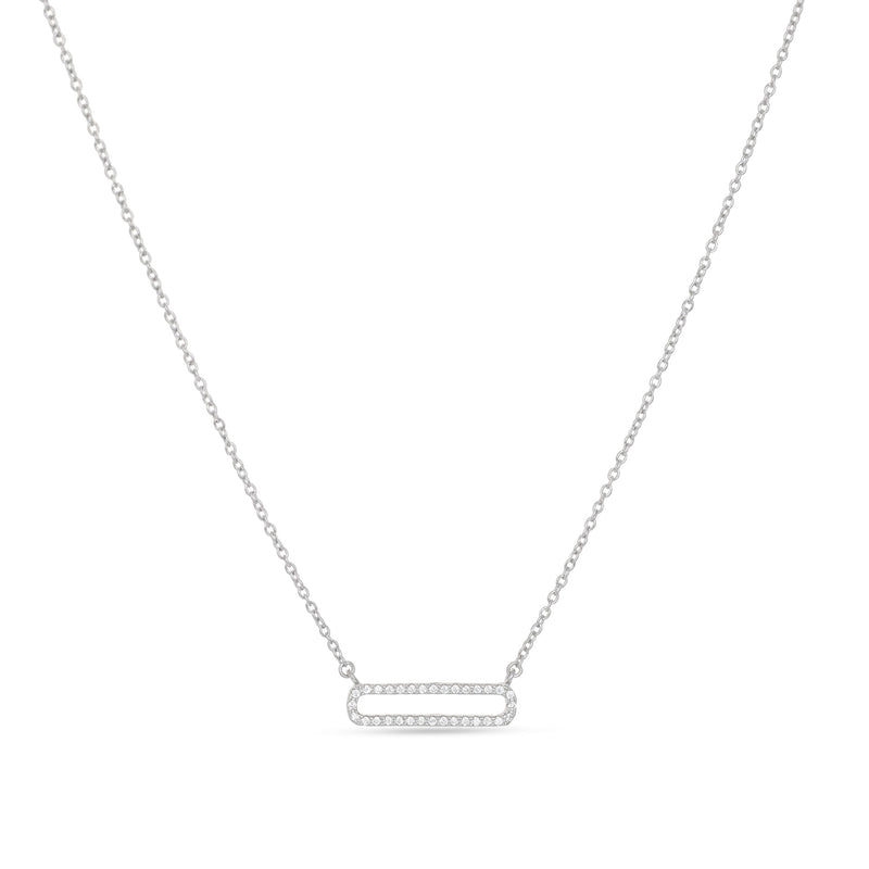 Open Oval Bar Necklace