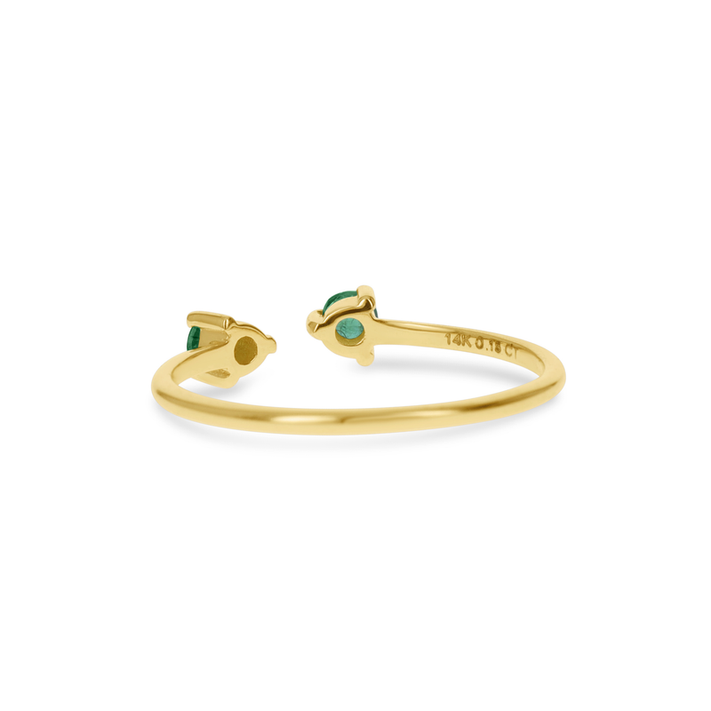 Emerald Cuff Ring