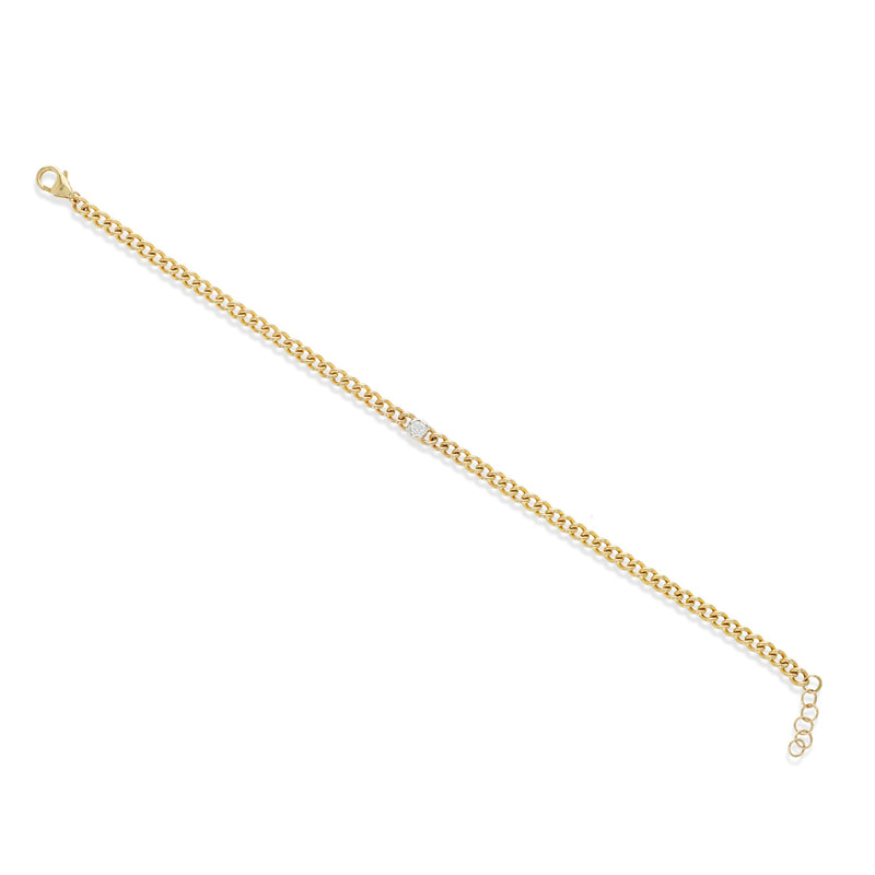 Diamond Curb Chain Bracelet