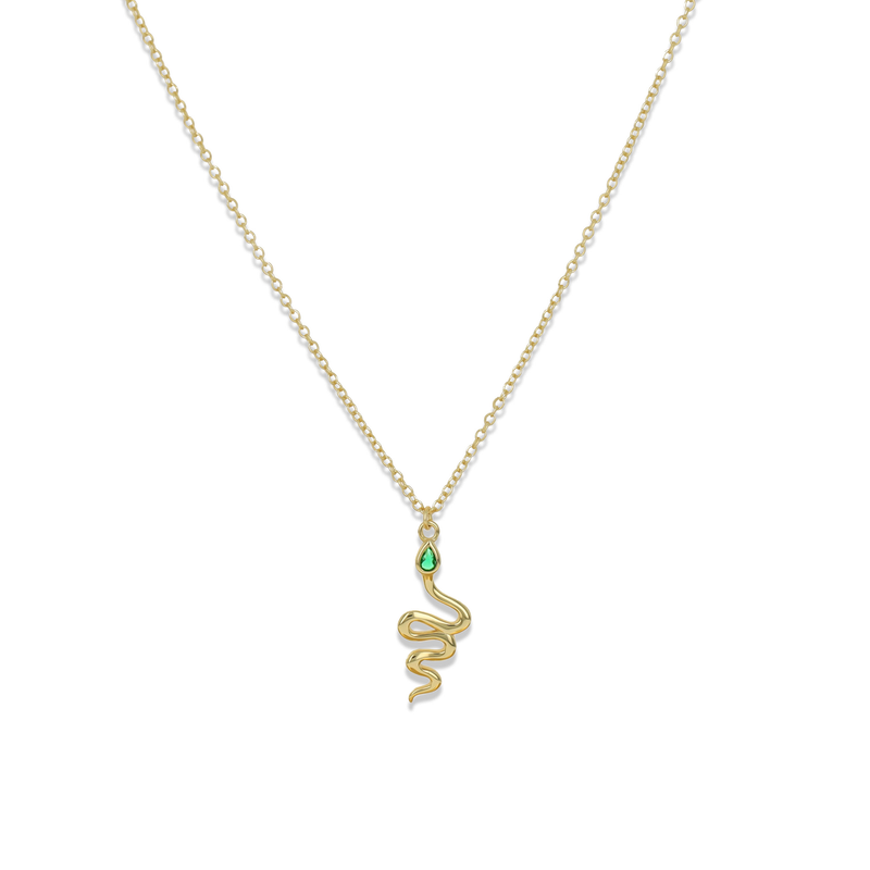 Emerald Snake Necklace