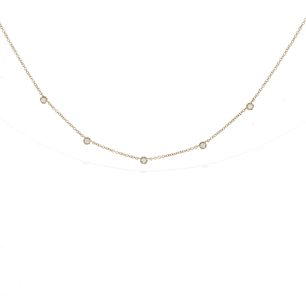 Simple Diamond Station Necklace
