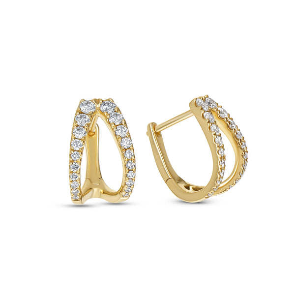 Split Diamond Hoop Earrings
