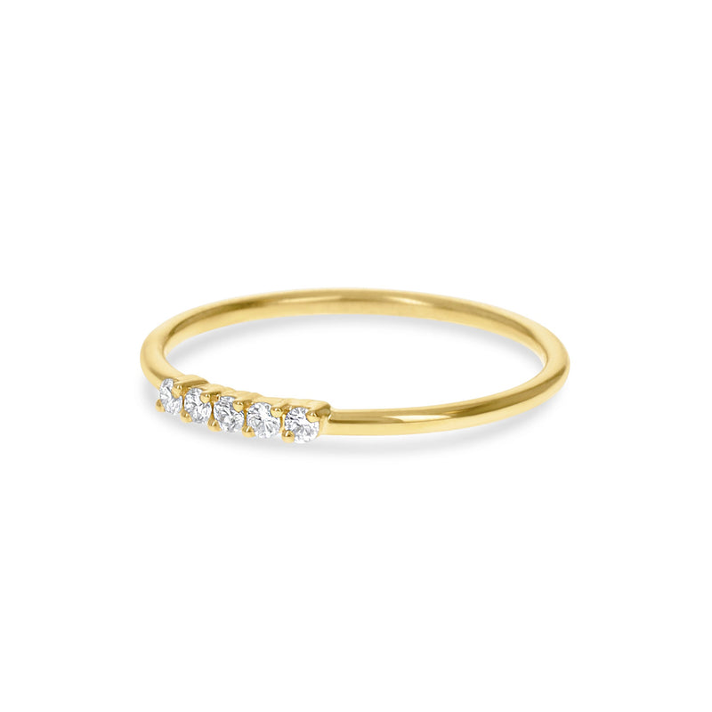Petite Gold Diamond Ring