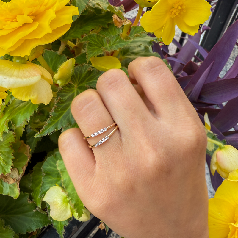 Petite Gold Diamond Ring