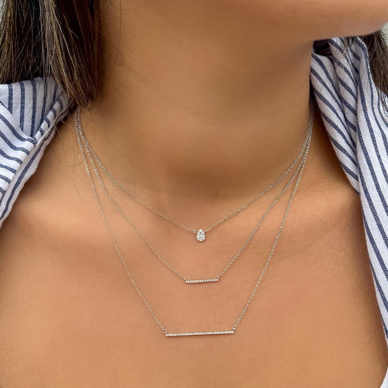 Petite Pear Diamond Choker Necklace