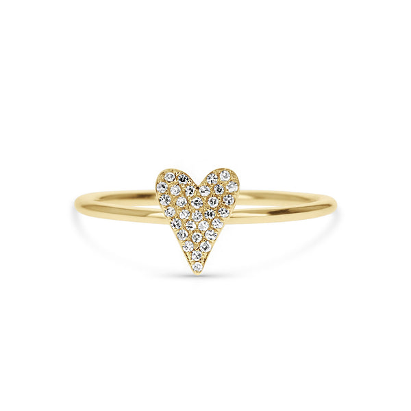 Petite Diamond Heart Ring