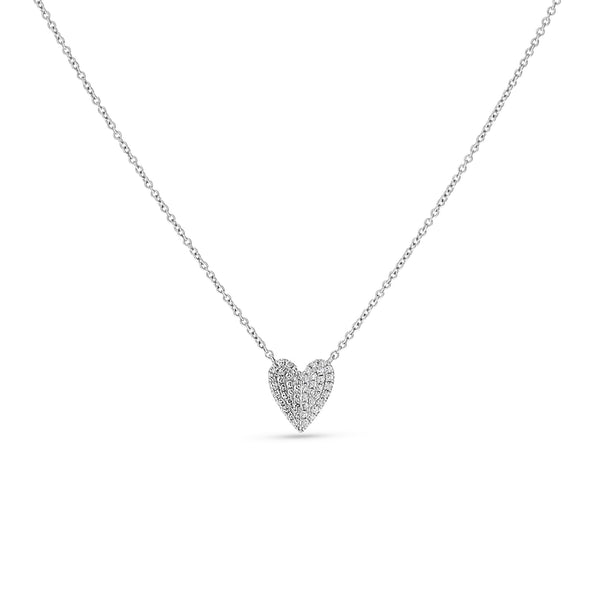 Folded Diamond Heart Necklace