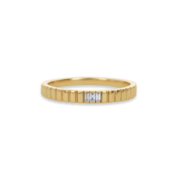 Triple Baguette Diamond Ring