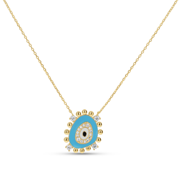Free Form Evil Eye Necklace