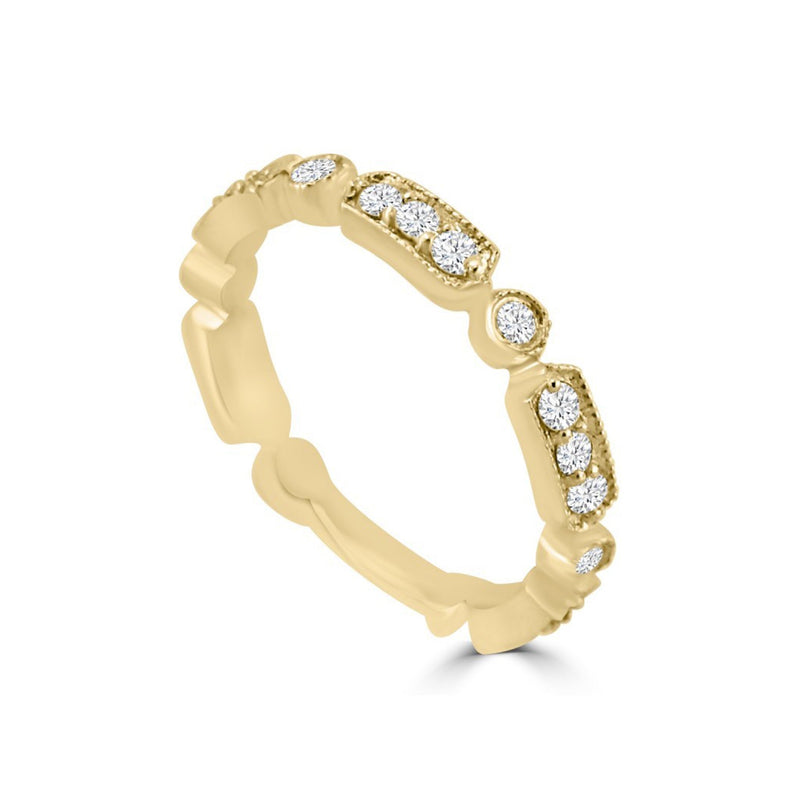 Diamond Art Deco Yellow Gold Ring