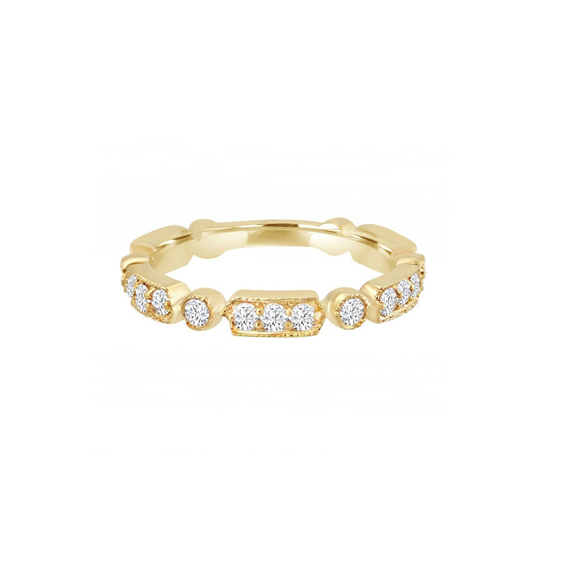 Diamond Art Deco Yellow Gold Ring