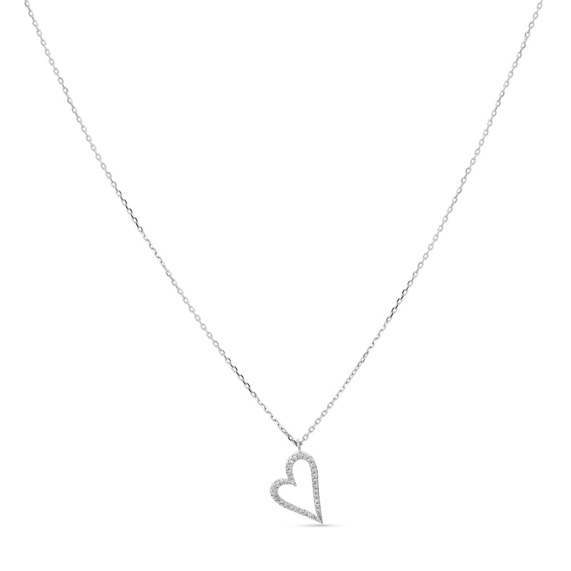 Diamond Open Heart Necklace