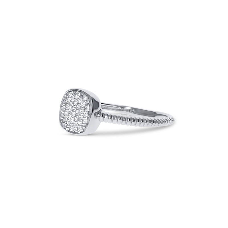 Cushion Cut Twist Ring