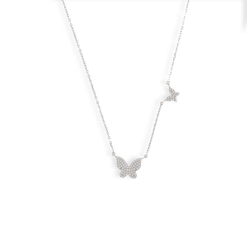 Double Butterfly Necklace