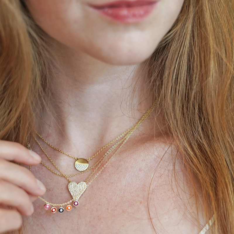 Large Pointed Heart Necklace