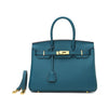 Royal Blue Leather Handbags Classics Satchel