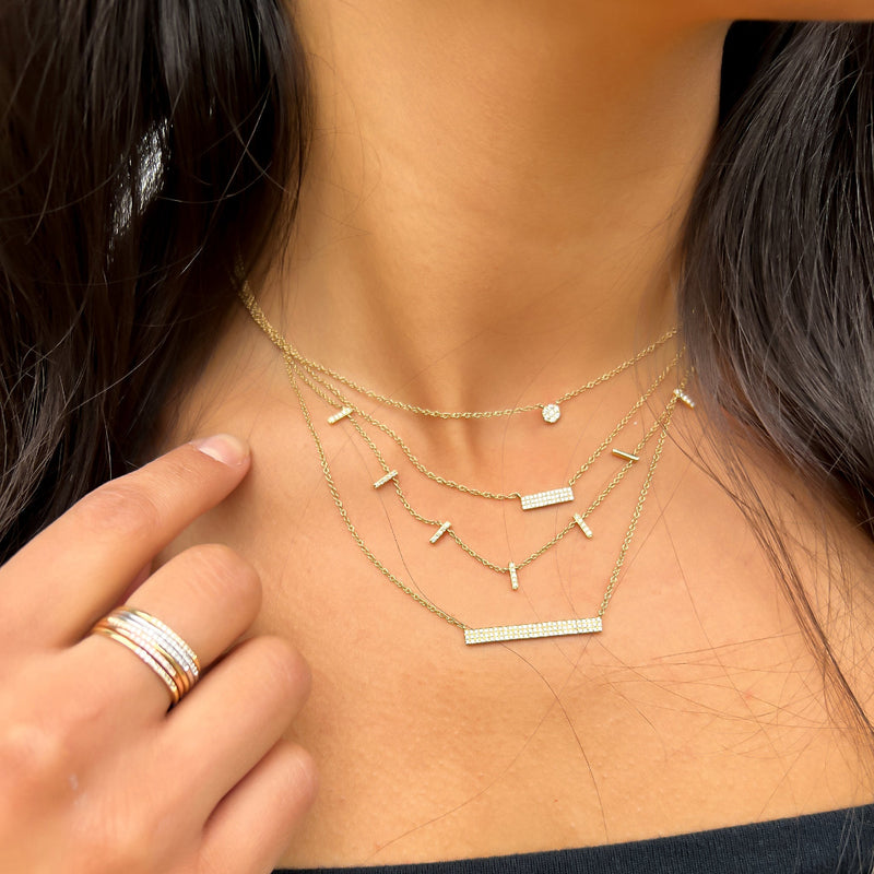 Diamond Petite Bar Necklace