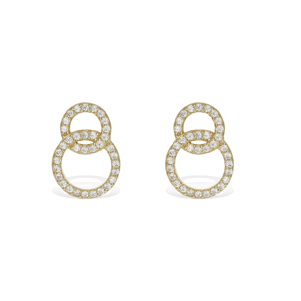 Double Interlocking Circle Studs