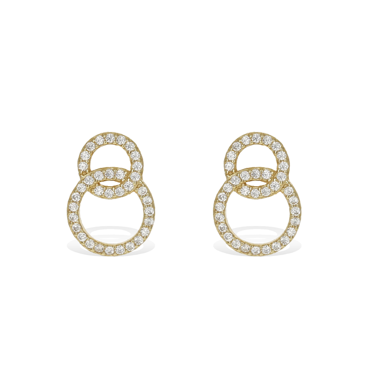 Double Interlocking Circle Studs