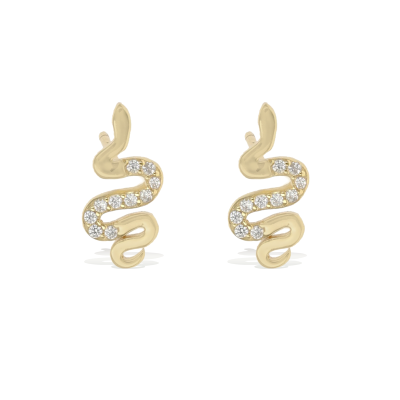 Slithering Snake Stud Earrings