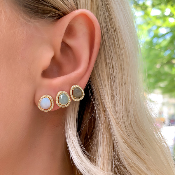 Free Form Opal Stud Earrings