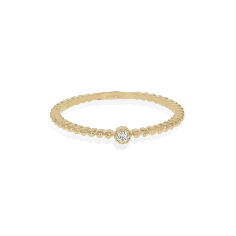 Simple Diamond Bezel Ring