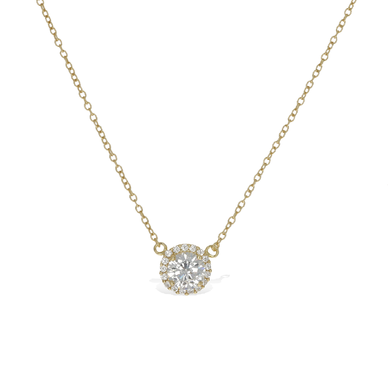 Halo Solitaire Necklace